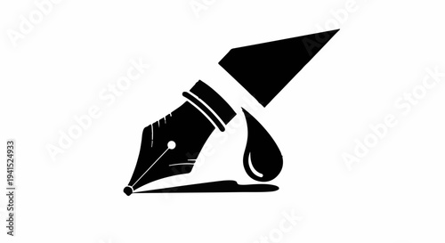 Creative inspiration flows from a classic fountain pen, symbolizing writing and art.