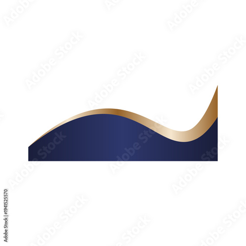 Luxury modern wave shape templates with gold gradient