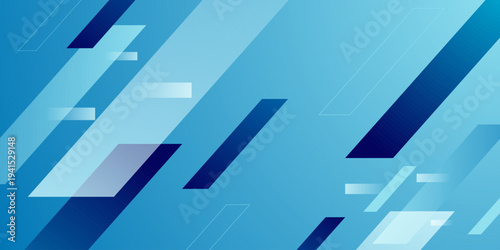 Abstract dynamic blue gradient background with overlap arrow shapes pattern element concept design. Cool banner background style.