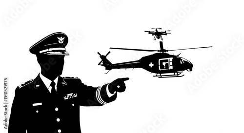 Military Officer Directs Medical Helicopter, Evacuation Mission