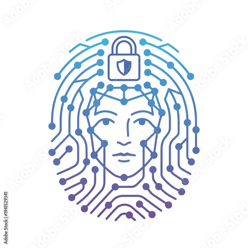 Innovative digital identity protection concept with secure biometric data