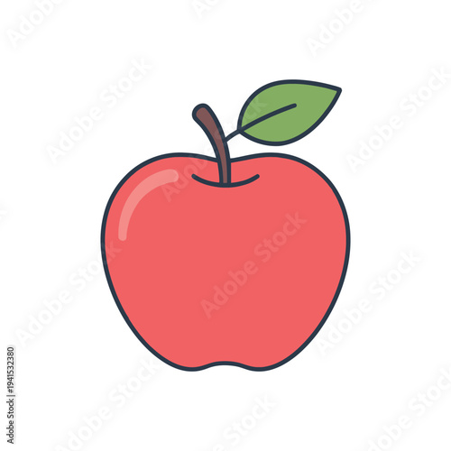 red apple vector illustration