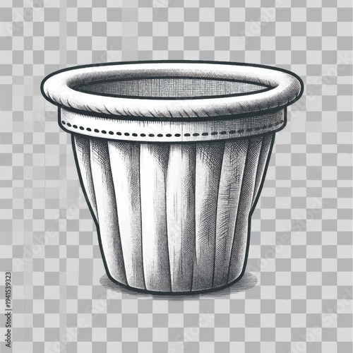 Illustration of a White Flower Pot.