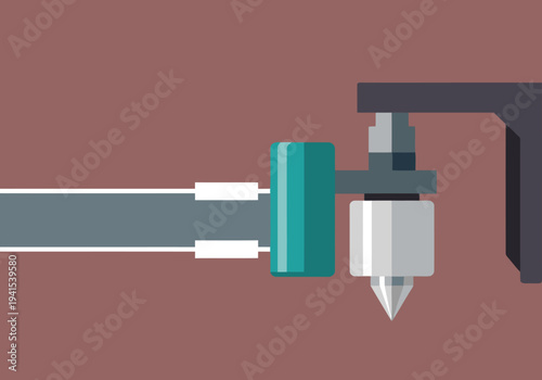 Illustrative depiction of an auto-leveling sensor extruder. Clean, modern design showcases precision and technology. Ideal for 3D printing and engineering visuals.