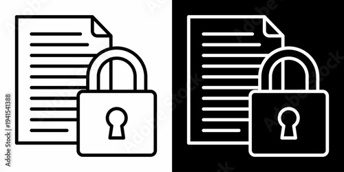 Data Factor Encryption White Icon Set Design