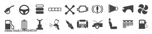 auto repair icon. solid glyph black style icon.