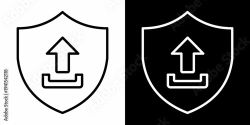 Security Update White Icon Set Design