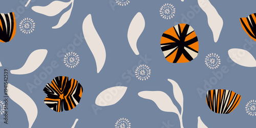 Abstract Organic Floral Seamless Pattern