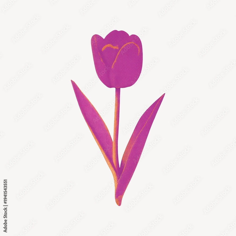 Fototapeta premium Vibrant tulip illustration design.