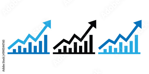 growth icon. financial statistics icon. 