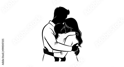 Couple Practicing Karate Together in Embrace.