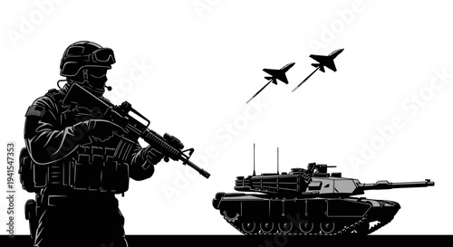 Soldier, Tank, and Fighter Jets: Modern Military Power and Air Support