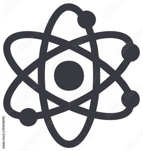 Atomic Nucleus Graphic Symbol Atom Model Atomic Structure Physics Science