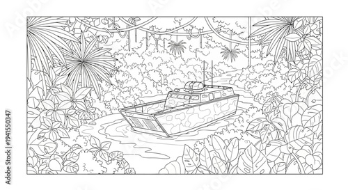 Armored Personnel Carrier in Lush Jungle River - Military Vehicle Camouflage