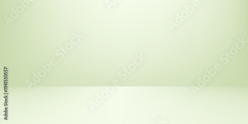 Empty pastel green background. Realistic studio wall. Minimal 3d shelf. Space for selling products on the website. Space for text. stand for products.