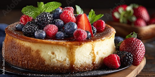 cheesecake with fresh berries