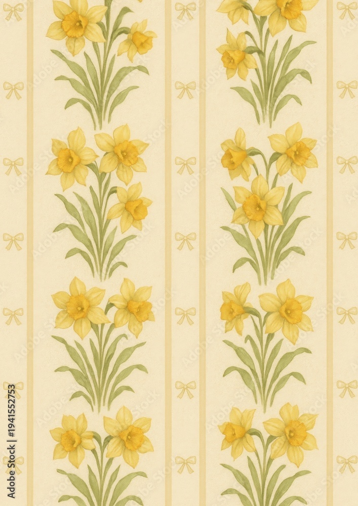 Fototapeta premium Elegant floral yellow pattern