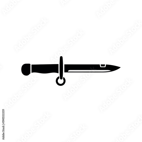 Black Bayonet with Scabbard and Ring.