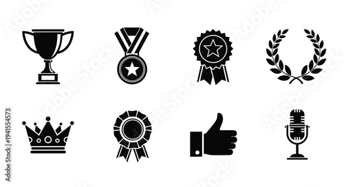 Collection of award and recognition icons