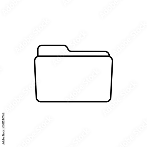 Media folder icon logo design. Data storage sign and symbol. Digital document management vector.