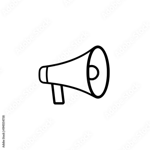 Megaphone icon logo design. Loudspeaker sign and symbol. Bullhorn vector illustration.