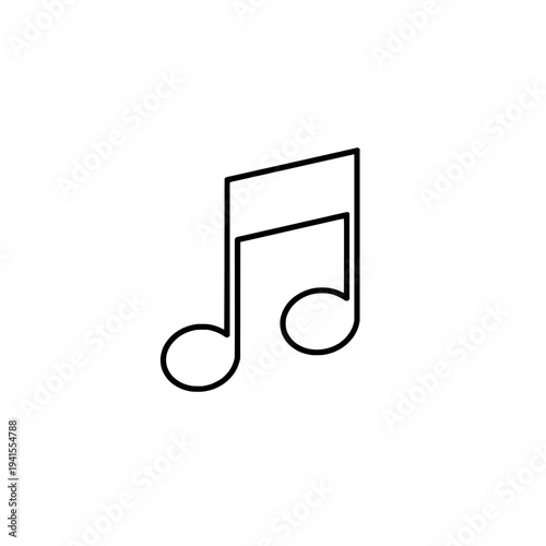 Music playlist icon logo design. Audio track list sign and symbol. Minimalist bold outline vector.