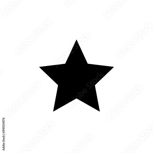 Star icon logo design. Star sign and symbol. Black silhouette vector illustration isolated on white background.