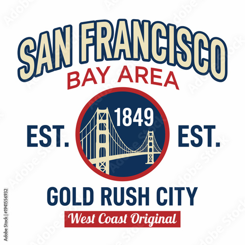 This image features the iconic Golden Gate Bridge representing San Francisco, a city known for its vibrant culture and rich history since the Gold Rush era of 1849.