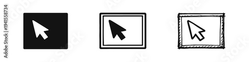 Mouse Pointer Cursor Icon Set for Computer Interface