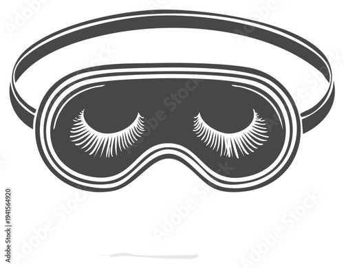 Eye Mask Sleep Aid with Eyelashes, Comfort Travel Accessory for Sleeping, Relaxation, and Rest