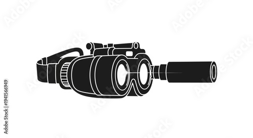 Night Vision Goggles Silhouette Icon Vector Illustration