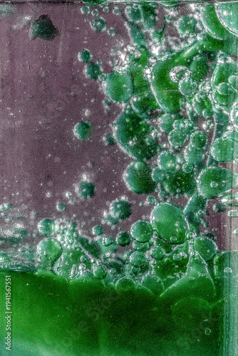 perle grün abstrakt blase tropfen öl