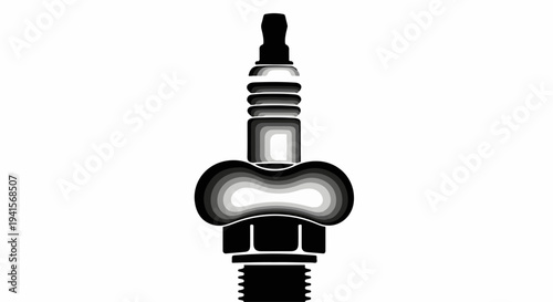 Close-up of a mechanical spark plug, essential engine component for ignition