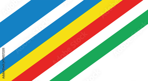 A vibrant colorful diagonal striped pattern dominates this abstract composition featuring bold lines and a dark silhouette high quality professional detailed