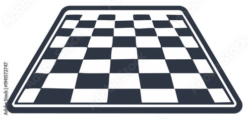Black and white checkerboard pattern for chess games, strategic thinking, or graphic design elements