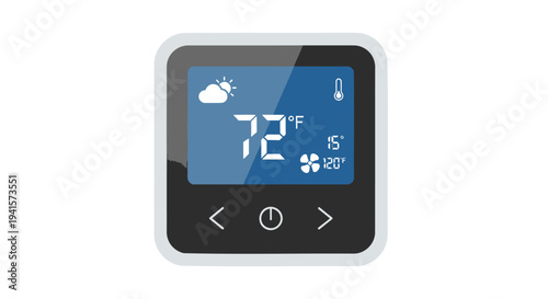Vector smart home thermostat control panel