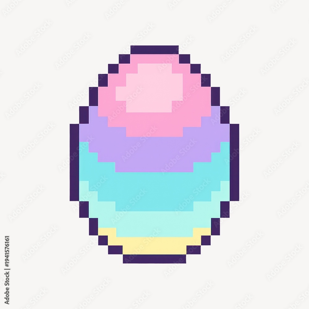 Obraz premium Pixelated pastel Easter egg