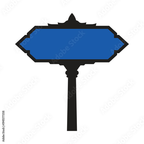 Thailand Street Signpost. Thai Soi Post. Element Blank Template for Text