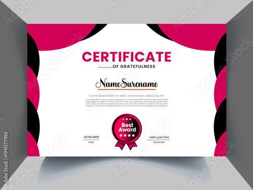 unique modern certificate design