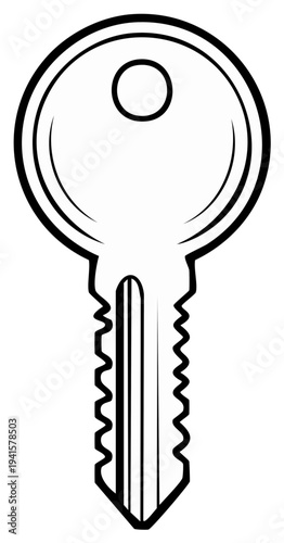 Simple Key Outline Secure Lock Protection Open Access Security Solution Concept Design