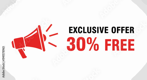 Exclusive offer today get thirty percent free on all selected items