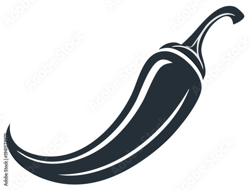 Chili pepper illustration, isolated design element for food concepts