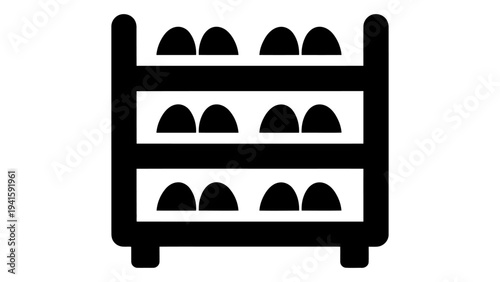 Black multi layer shoe rack with multiple levels for storage and organization