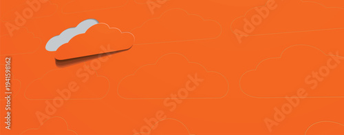 Cloud design concept technology background and network security services