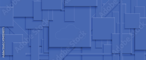 Cloud design concept technology background and network security services