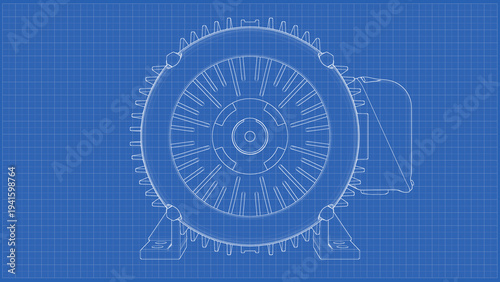 Foto Three-Phase Induction Electric Motor AC