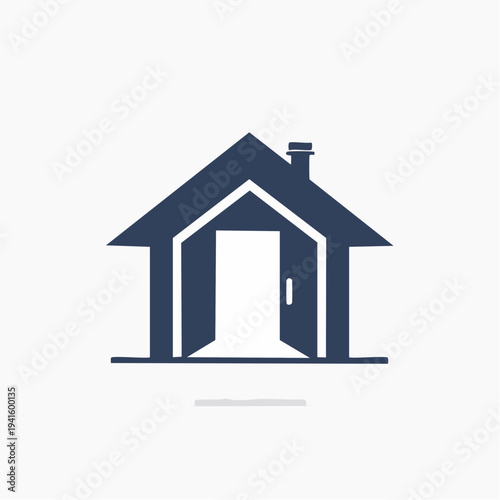 Open door to a new home concept, real estate opportunity