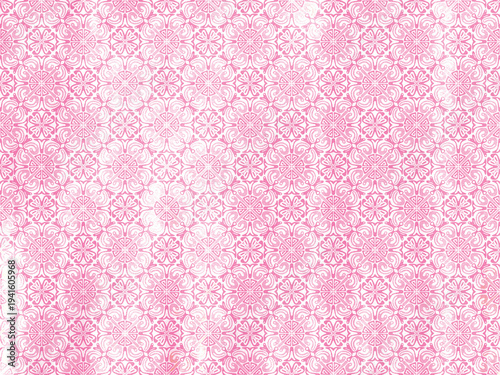 Old grungy vintage wallpaper, aged floral stationary