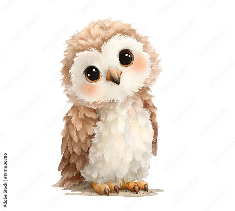 Fototapeta premium A cute brown eagle character