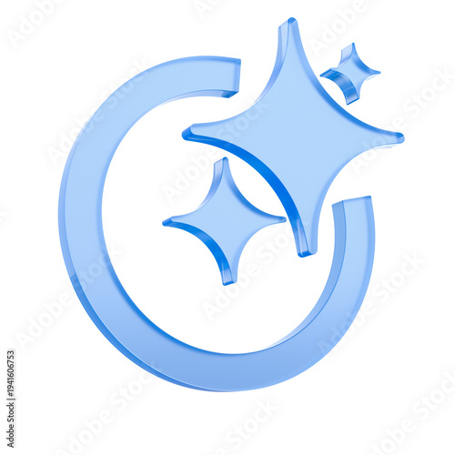AI symbol on white background. Isolated 3D illustration